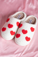 Sweetheart Sole White Love Heart Slippers Image