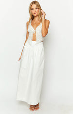 Sweetheart Swirl White Midi Skirt Image