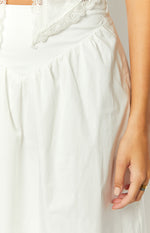 Sweetheart Swirl White Midi Skirt Image