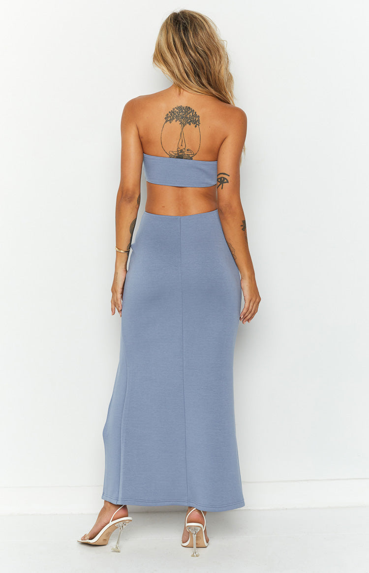 Sylvie Blue Strapless Maxi Dress Image