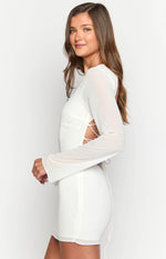 Tala White Long Sleeve Mini Dress Image