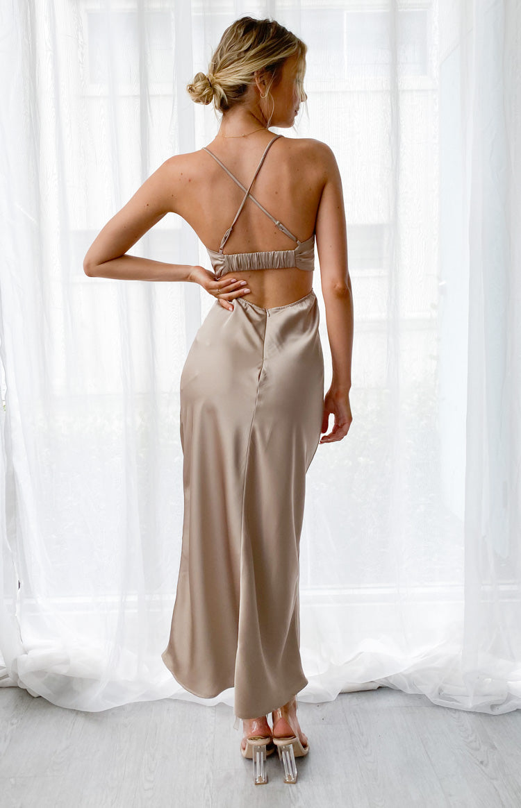 Taleah Cut Out Maxi Dress Mocha Image