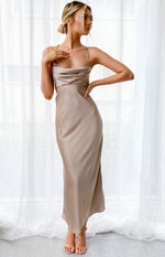 Taleah Cut Out Maxi Dress Mocha Image