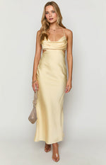 Taleah Yellow Cut Out Maxi Dress Image