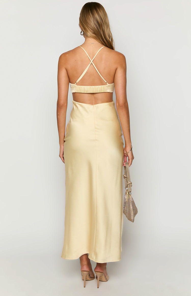 Taleah Yellow Cut Out Maxi Dress Image