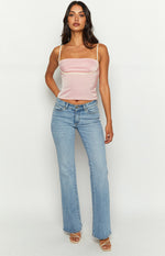 Tamra Pink Low Back Top Image