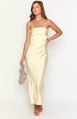 Tasha Yellow Strapless Maxi Dress Image