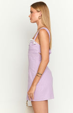 Taylor Lilac Tie Back Mini Dress Image