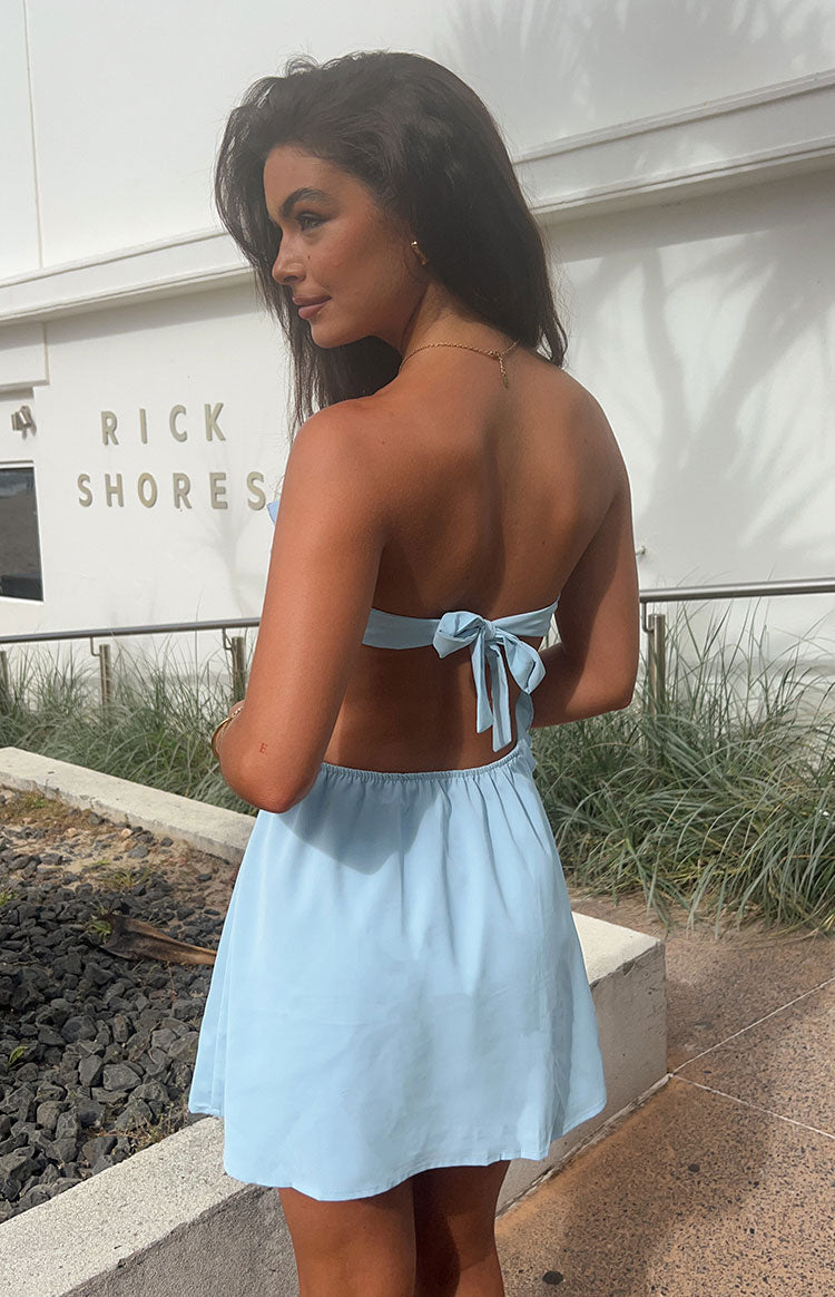 Tenley Blue Strapless Mini Dress Image