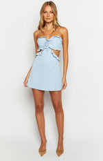 Tenley Blue Strapless Mini Dress Image