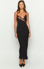 The Exclusive Black Lace Maxi Dress Image