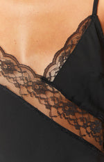 The Exclusive Black Lace Maxi Dress Image