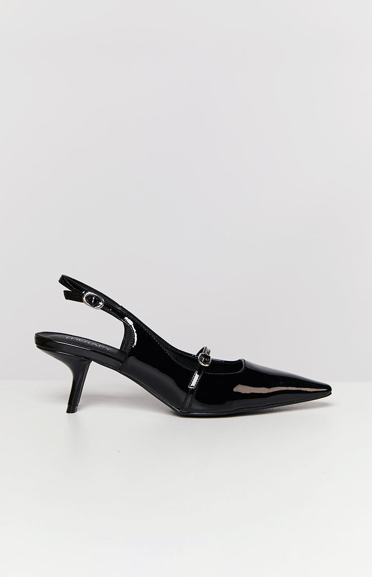 Therapy Parlour Black Patent Heels Image