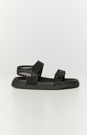 Therapy Rhode Black PU Sandals