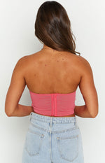 Tiarna Pink Lace Corset Top Image