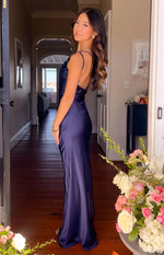 Tina Navy Formal Maxi Dress Image