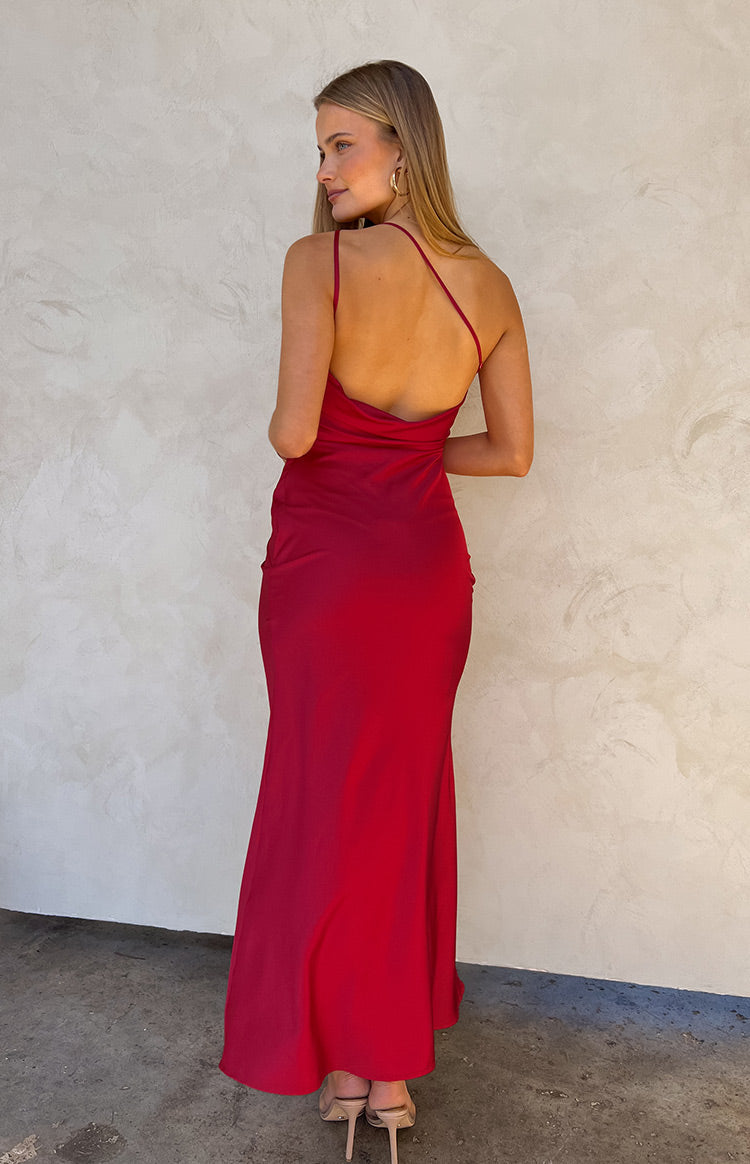 Tina Red Formal Maxi Dress Image