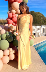 Tina Yellow Formal Maxi Dress Image