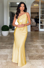 Tina Yellow Formal Maxi Dress Image