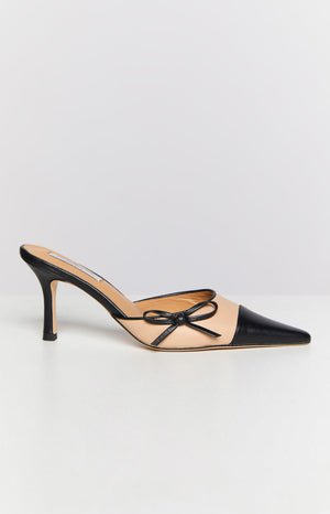 Tony Bianco Shirley Beech and Black Heels