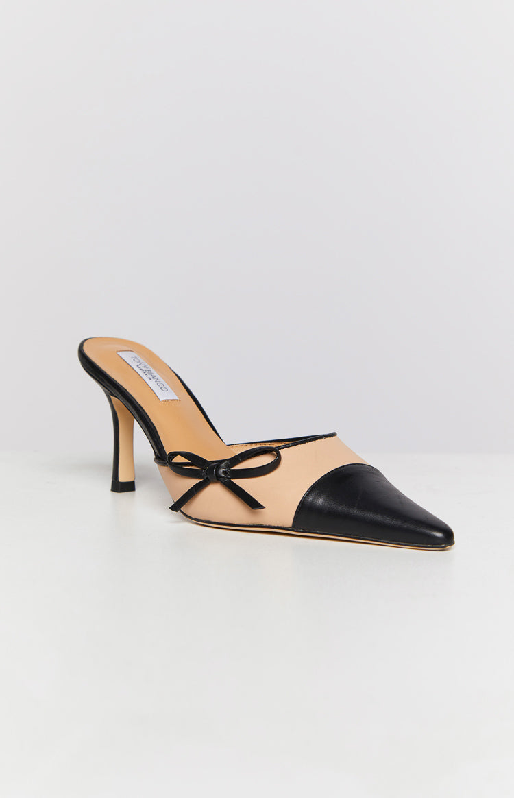 Tony Bianco Shirley Beech and Black Heels Image