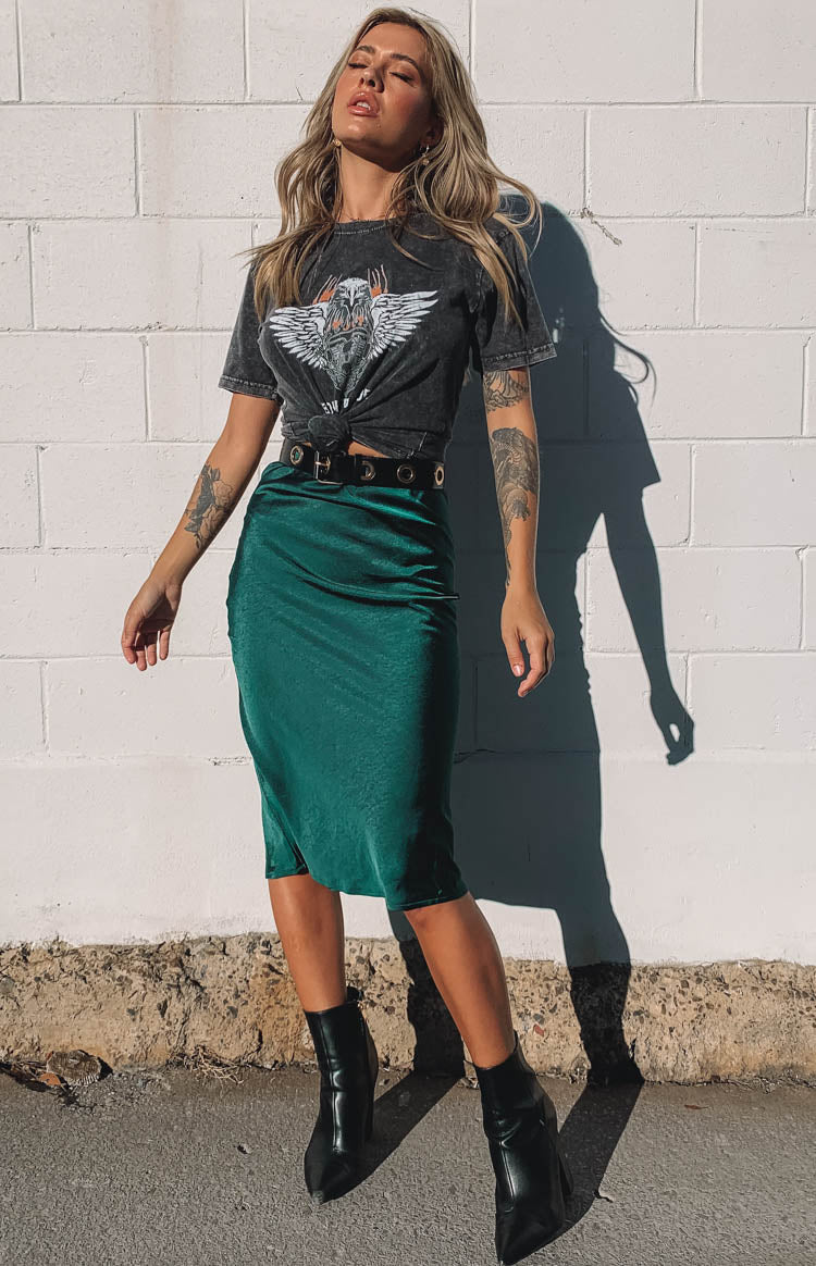 Trisha Midi Skirt Emerald Image