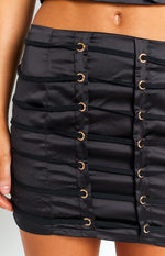 True Desire Black Mini Skirt Image