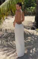 Tucson White Crochet Maxi Dress Image