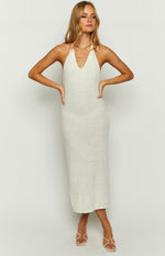 Tucson White Crochet Maxi Dress Image