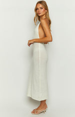 Tucson White Crochet Maxi Dress Image