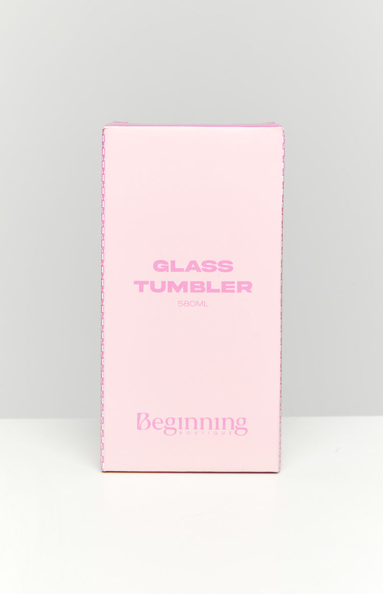 Twinkle Pink Bow Glass Tumbler Image