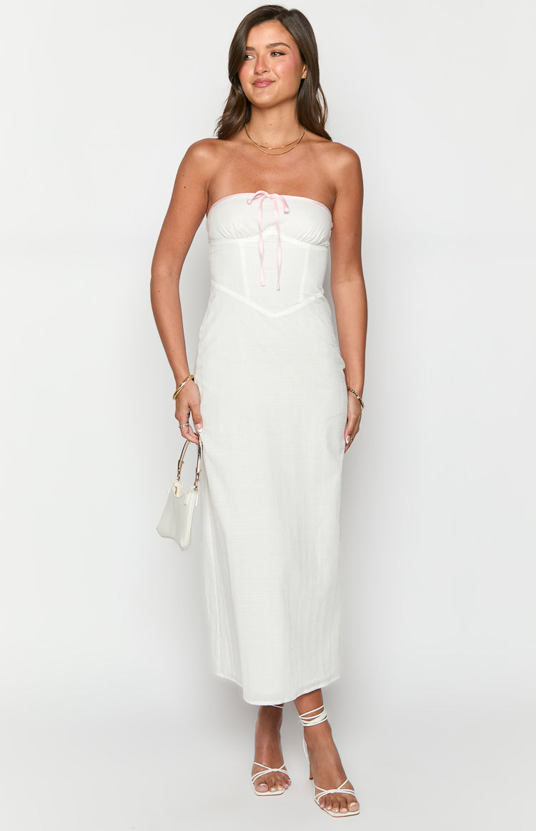 Vanity White Strapless Maxi Dress Image