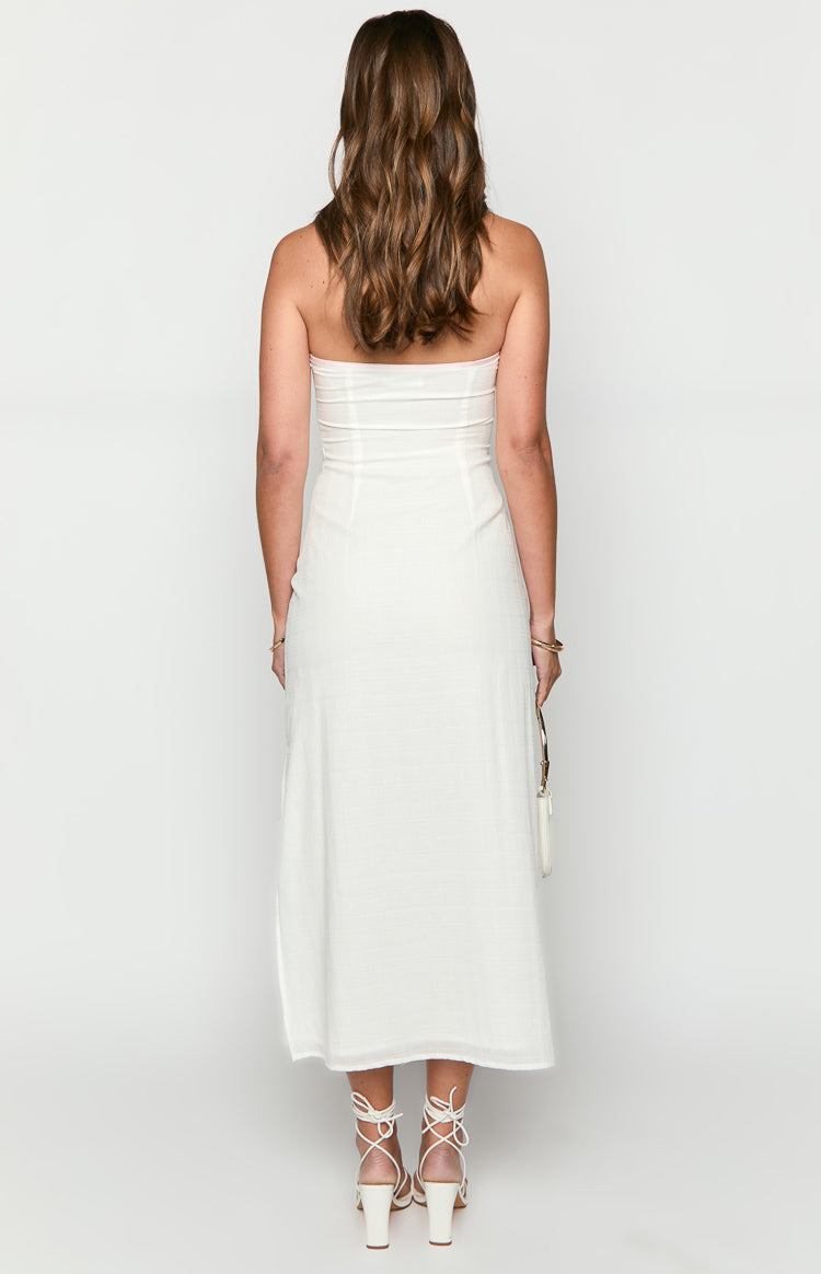 Vanity White Strapless Maxi Dress Image