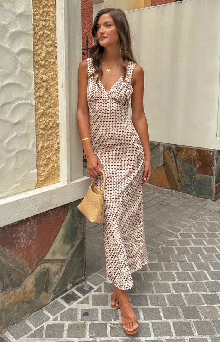 Verlaine Beige Maxi Dress Image