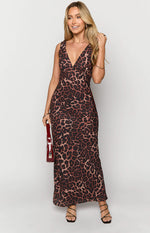 Verlaine Leopard Print Maxi Dress Image