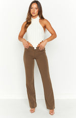 Vice Taupe Low Waist Pant Image