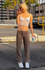 Vice Taupe Low Waist Pant Image