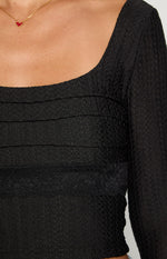 Vida Black Long Sleeve Top Image