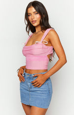 Vida Pink Bow Top Image