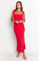 Viona Red Maxi Dress Image