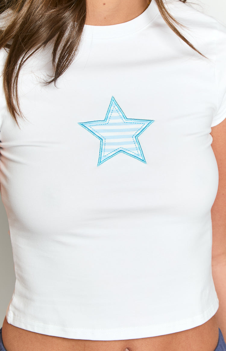 White Star Baby Tee Image