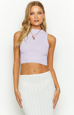 Wild Side Lilac Backless Top Image