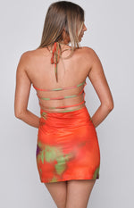 Woodstock Festival Halter Dress Orange Image