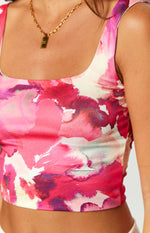 Wrenley Pink Print Tank Top Image