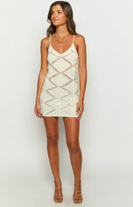 Wyoma Cream Knit Mini Dress Image