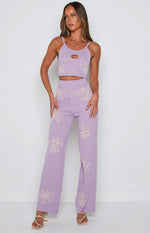 Yancey Purple Cut Out Top Image