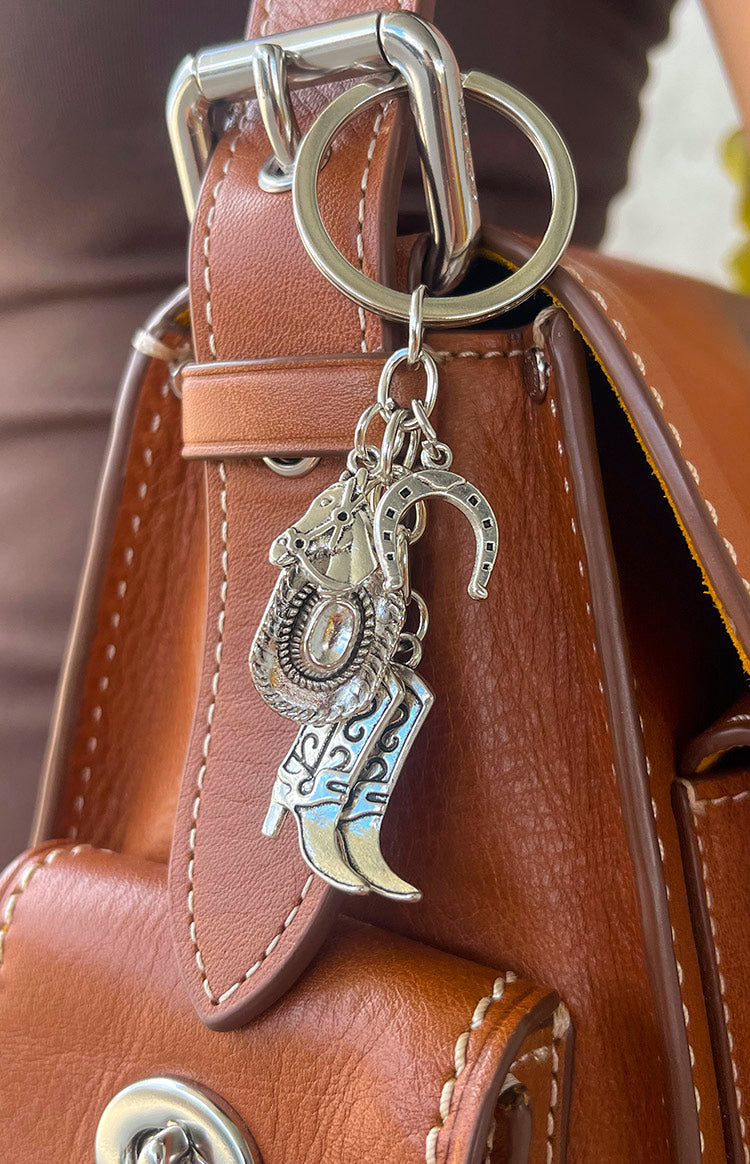 Yeehaw Silver Keychain Image