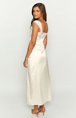 Yolandah Cream Chiffon Maxi Dress Image