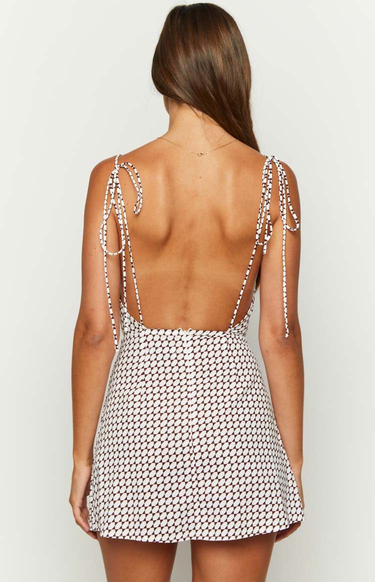 Your LA Catch White Geometric Print Mini Dress Image