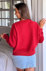 Zami Red Bow Sweater Image